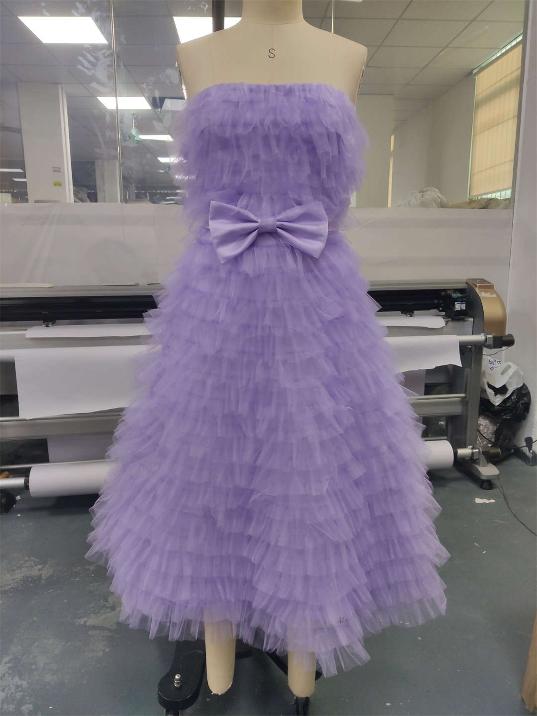 Lilac Ruffle Tulle Dress