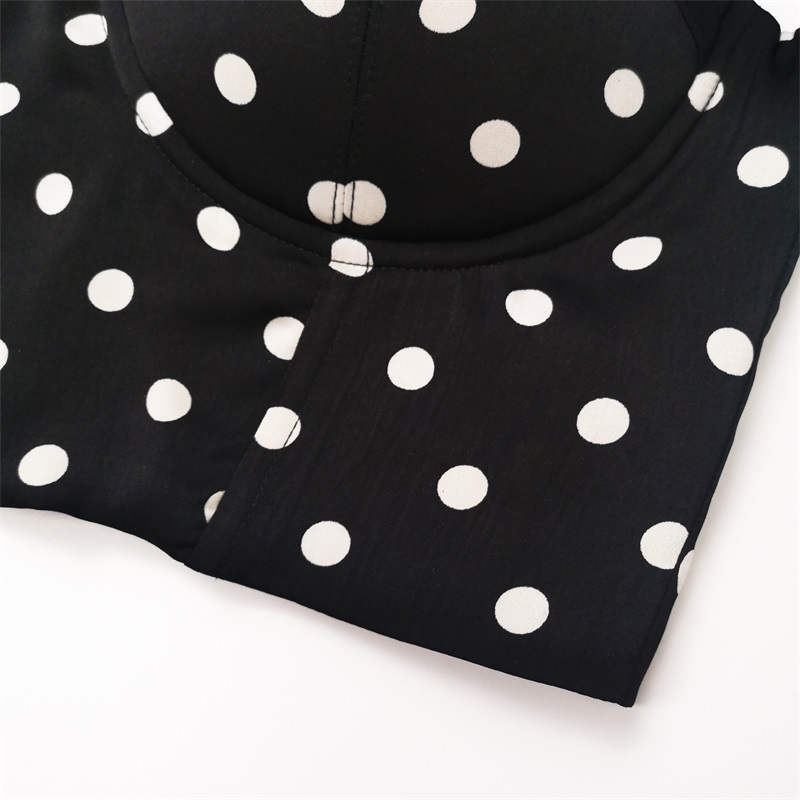 Polka dot corset top