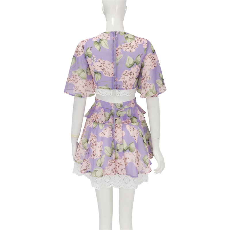 Fancy floral mini dress